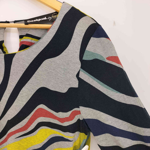 デシグアル Desigual by Christian Lacroix サイケデリック柄 長袖チュニックワンピース レディース import:L